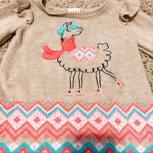 Iceskating llama tunic sweater size 6-12 months - Picture 2 of 3